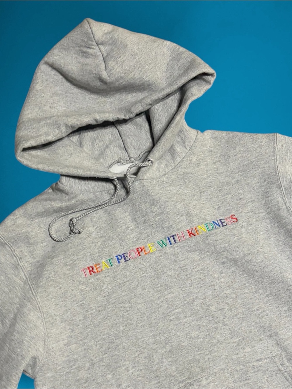 Harry Styles Treat People With Kindness Rainbow Embroidered Hoodie